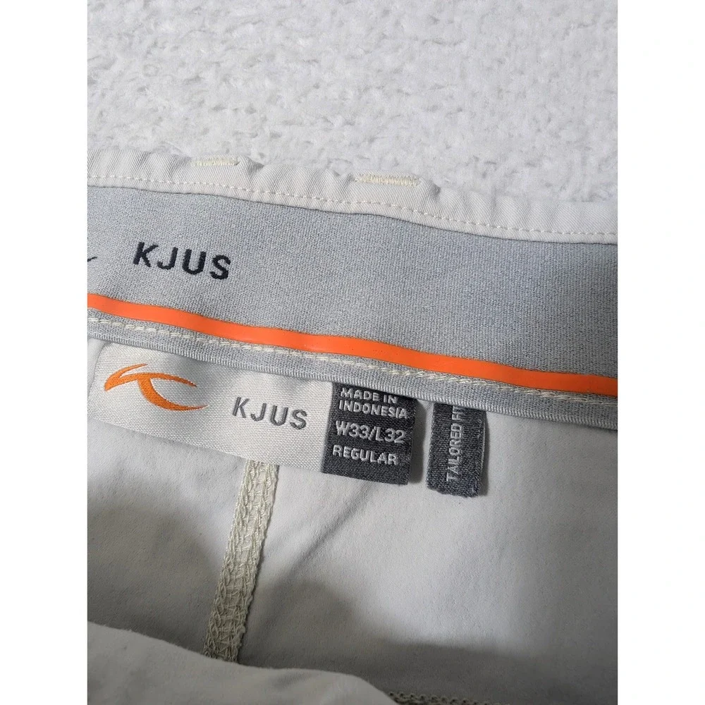 KJUS‎ Iver 5-Pocket Pants Mens 33/32 Beige Stretch Tailored Fit Golf Trousers